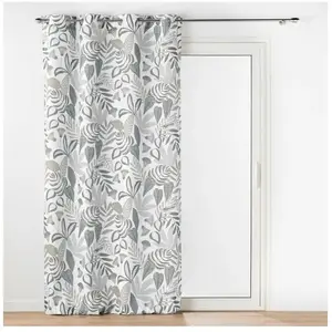 Douceur d'Intérieur Rideau a oeillets grande hauteur 140 x 280 cm polyester iprimé Tilda Blanc pas cher