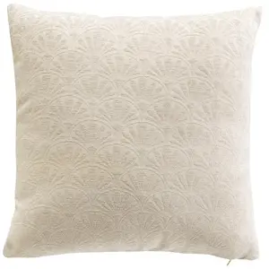 douceur d'intérieur, Housse de Coussin (40 x 40 cm) Echo Naturel, Jacquard Chenillé pas cher