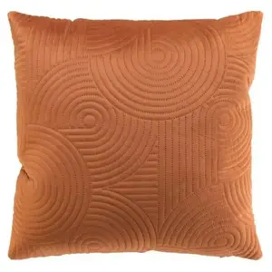 Housse de Coussin en Velours Circles 40x40cm Terracotta pas cher