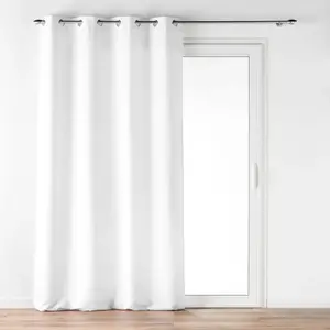 Comparateur de prix : douceur d'intérieur, Rideau à Oeillets (140 x 260 cm) Verra Blanc, Velours Relief