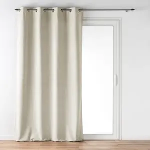 douceur d'intérieur, Rideau à Oeillets (140 x 260 cm) Verra Lin, Velours Relief pas cher