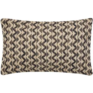 Comparateur de prix : DOUCEUR D'INTÉRIEUR Coussin - Louméo - 30x50cm - Noir - Déhoussable - Design contemporain