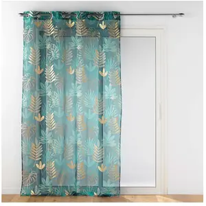 Douceur d'Intérieur Rideau Voilage à oeillets "ornella" 140x240cm émeraude - Paris Prix Vert