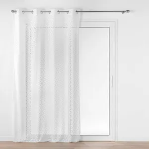 douceur d'intérieur, Voilage à illets (140 x 280 cm) Odilia, Maille pas cher