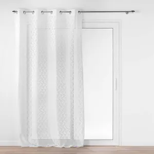 douceur d'intérieur, Voilage à illets (140 x 280 cm) Fanny, Maille pas cher