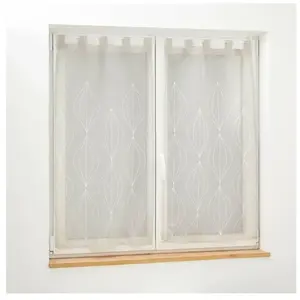 Paire droite passants 2 x 60 x 90 cm voile sable brode galactee Taupe