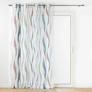 Panneau a oeillets 140 x 240 cm voile sable imprime lisana sansVendu parcdiscount