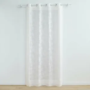 douceur d'intérieur, Voilage à illets (140 x 240 cm) Karla Blanc, Voile Tissé Appliqué pas cher