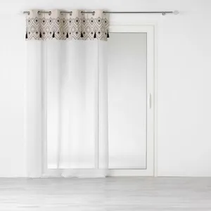 Douceur d'Intérieur Rideau Voilage à oeillets "nalika" 140x240cm Blanc - Paris Prix pas cher