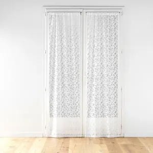 Voilage Manon en maille - DOUCEUR D'INTERIEUR - 2 x 70 x 240 cm - Passe-tringle - Synthétique - Contemporain pas cher