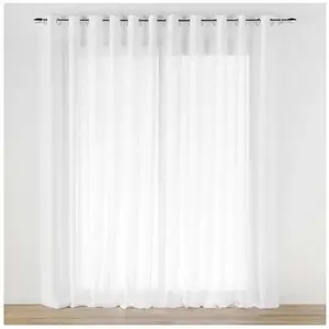Comparateur de prix : douceur d'intérieur, Voilage à  illets (400 x 240 cm) Haltona Blanc, Effet Lin Tissé