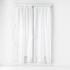 Voilage Lissea - DOUCEUR D'INTERIEUR - 2 x 70 x 200 cm - Blanc - Passe-tringle - Synthétique pas cher