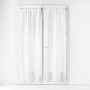 Paire droite passe tringle 2 x 70 x 200 cm voile tisse carlin Naturel pas cher