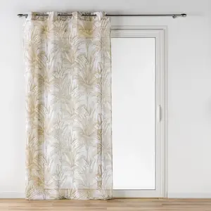 douceur d'intérieur, Voilage à  illets (140 x 240 cm) Dune, Voile Sablé ImpriméVendu parcdiscount