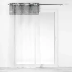 douceur d'intérieur, Voilage à Oeillets 140 X 280 Cm Voile Sablé et Top Effet Lin tissé, Aloria Top pas cher