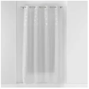 Rideau Voilage à  illets Yaelle 135x240cm Blanc pas cher