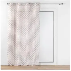 douceur d'intérieur, Voilage à  illets (140 x 240 cm) Lorea Marsala, Voile Sablé Imprimé Métallisé pas cher