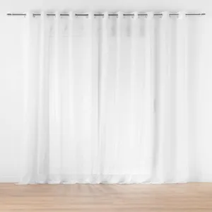 Douceur d'Intérieur voilage spécial baie vitrée 400 x 240 cm voile sable Lissea BlancVendu parcdiscount