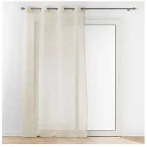 Douceur d'Intérieur, Voilage à  illets (140 x 240 Cm) Pandore Blanc, V...
