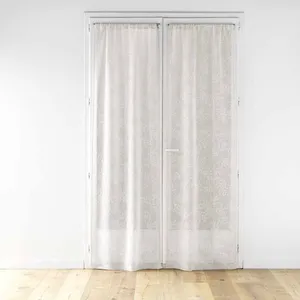 Paire de Voilages Passe-Tringle "Karla" 70x200cm Taupe pas cher