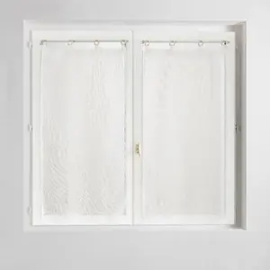 Paire de Voilages à  illets Minalisa 60x120cm Blanc pas cher