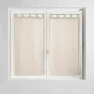 Paire de Voilages à Passants Carlin 60x120cm Lin pas cher