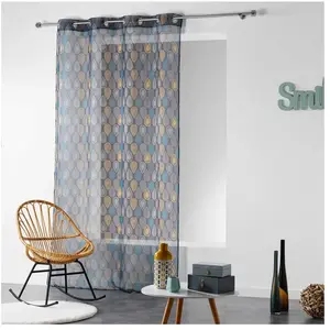 douceur d'intérieur 1624724 PALPITO Panneau à oeillets Polyester Anthracite 140 x 240 cm pas cher
