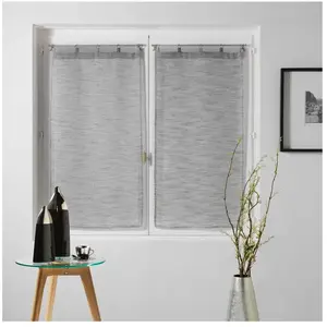 Douceur d'Intérieur Paire droite anneaux 2 x 60 x 120 cm voile tisse milza Anthracite