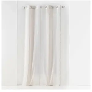 Douceur d'Intérieur Panneau a oeillets 140 x 240 cm voile sable jacquard estella Sans pas cher