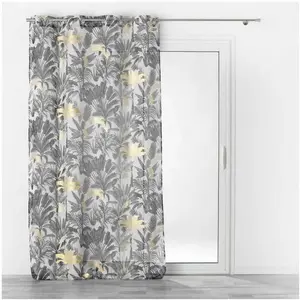 Douceur d'Intérieur panneau a oeillets 140 x 240 cm voile sable imprime metallise karaba