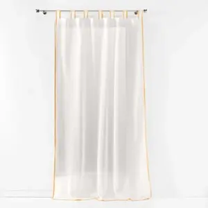 Douceur d'Intérieur - douceur d'intérieur, Voilage A Passants 140 X 240 Cm Voile Tissé Casalina Blanc/Jaune pas cher