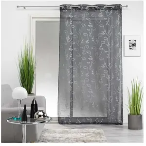 Douceur d'Intérieur Panneau A Oeillets, Anthracite/Argent, 140 x 240 CM pas cher