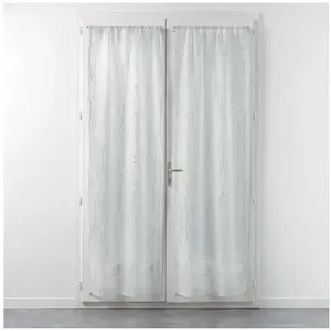 Comparateur de prix : Douceur d'Intérieur CDaffaires Paire droite passe tringle 2 x 70 x 200 cm voile sable applique filiane Blanc