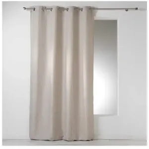 Douceur d'intérieur Homea 1606579 SELECT Rideau à oeillets Polyester Lin 140 x 260 cm pas cher