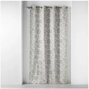 Douceur d'Intérieur Rideau - Paris Prix - Imprimé Panachic - 140x240cm -  illets - Beige - Chic pas cher
