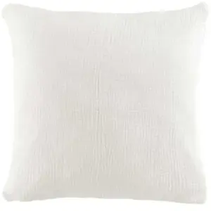 DOUCEUR D'INTERIEUR Coussin Déco Uni Angelia 40x40cm Blanc