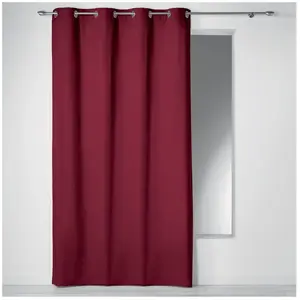 Douceur d'Intérieur rideau a oeillets 140 x 240 cm coton uni panama bordeauxVendu parfnac-be