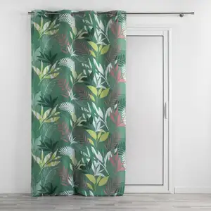 Douceur d'Intérieur RIDEAU A OEILLETS 140 x 260 CM POLYESTER IMPRIME ASSANA KAKI pas cher