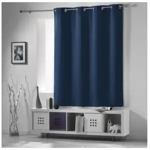 Comparateur de prix : RIDEAU A OEILLETS 135 x 180 CM OCCULTANT UNI OCCULT NAVY