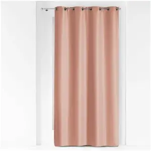 DOUCEUR D'INTÉRIEUR Rideau grande hauteur 140 x 280 cm polyester uni Essentiel Rose poudré pas cher