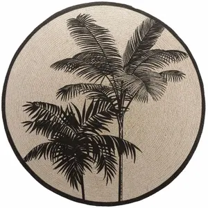 Tapis - DOUCEUR D'INTERIEUR - Tropic Nature - 120cm - Beige - Imprimé RondeVendu parcdiscount