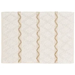 Tapis - DOUCEUR DINTERIEUR - Belem - 60x90 cm - Ecru - Fils métallisés pas cher