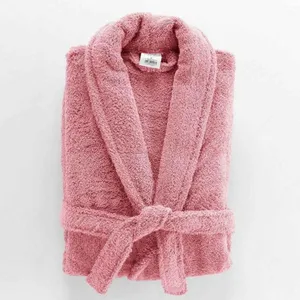 DOUCEUR D'INTERIEUR Peignoir Col Châle En Coton "tendresse" Bois De Rose - Paris Prix pas cher