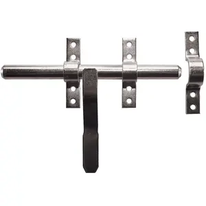 Verrou à vervelles - M-442163 - Pour cadenas 16 mm - Zingué blanc anticorrosion - Longueur 220 mm pas cher