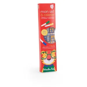 Dessin et coloriage enfant Moulin Roty Set en silicone à colorier avec... pas cher
