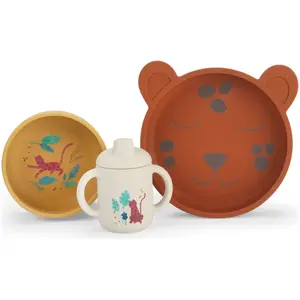 Set vaisselle silicone La forêt Mawa pas cher