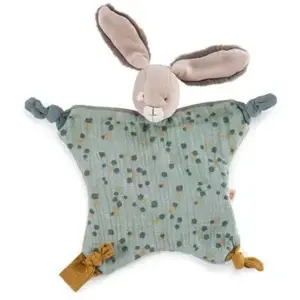 Moulin Roty Doudou plat lapin sauge Trois petits lapins pas cher