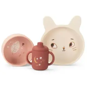 Moulin Roty Set vaisselle silicone Après la pluie pas cher