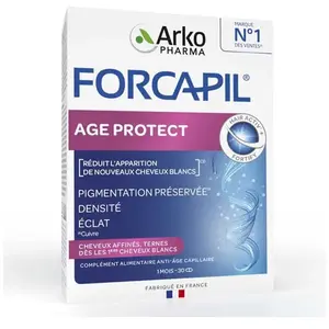Arkopharma Forcapil Age Protect Cheveux Blancs & Ternes 30 comprimésVendu paratida-sante-discount-fr