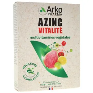 Arkopharma Azinc Naturel Vitalité 30 comprimésVendu paratida-sante-discount-fr